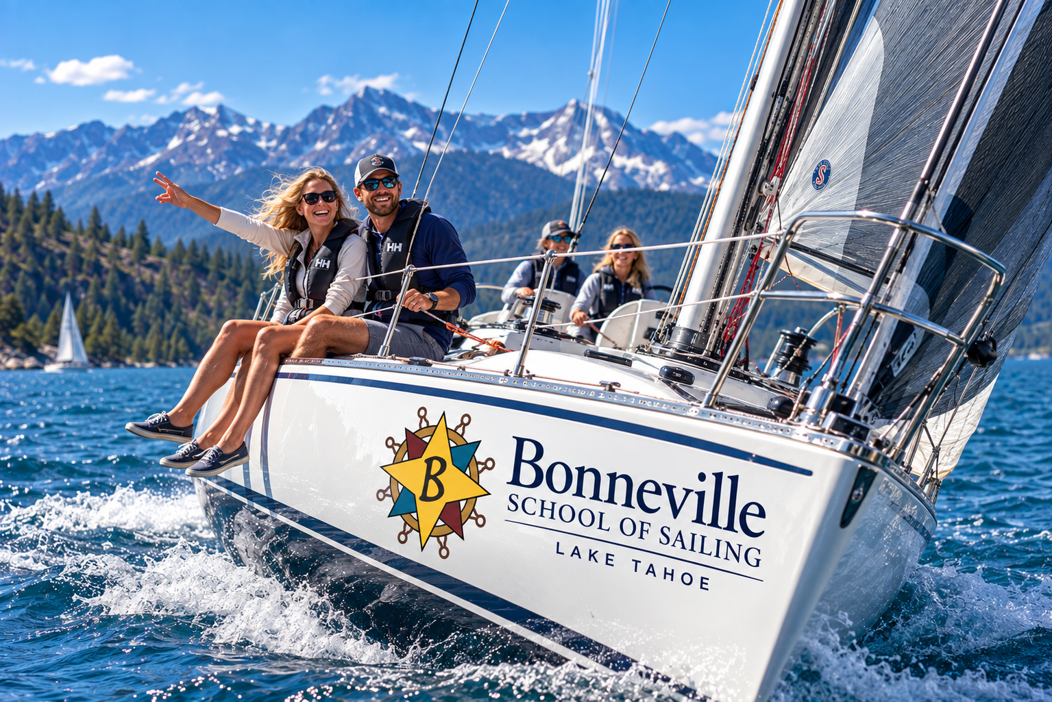 Bonneville sailing instruction on the water - the kind of experience only one franchisee per lake will own
